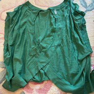 Green Free People Women's Top